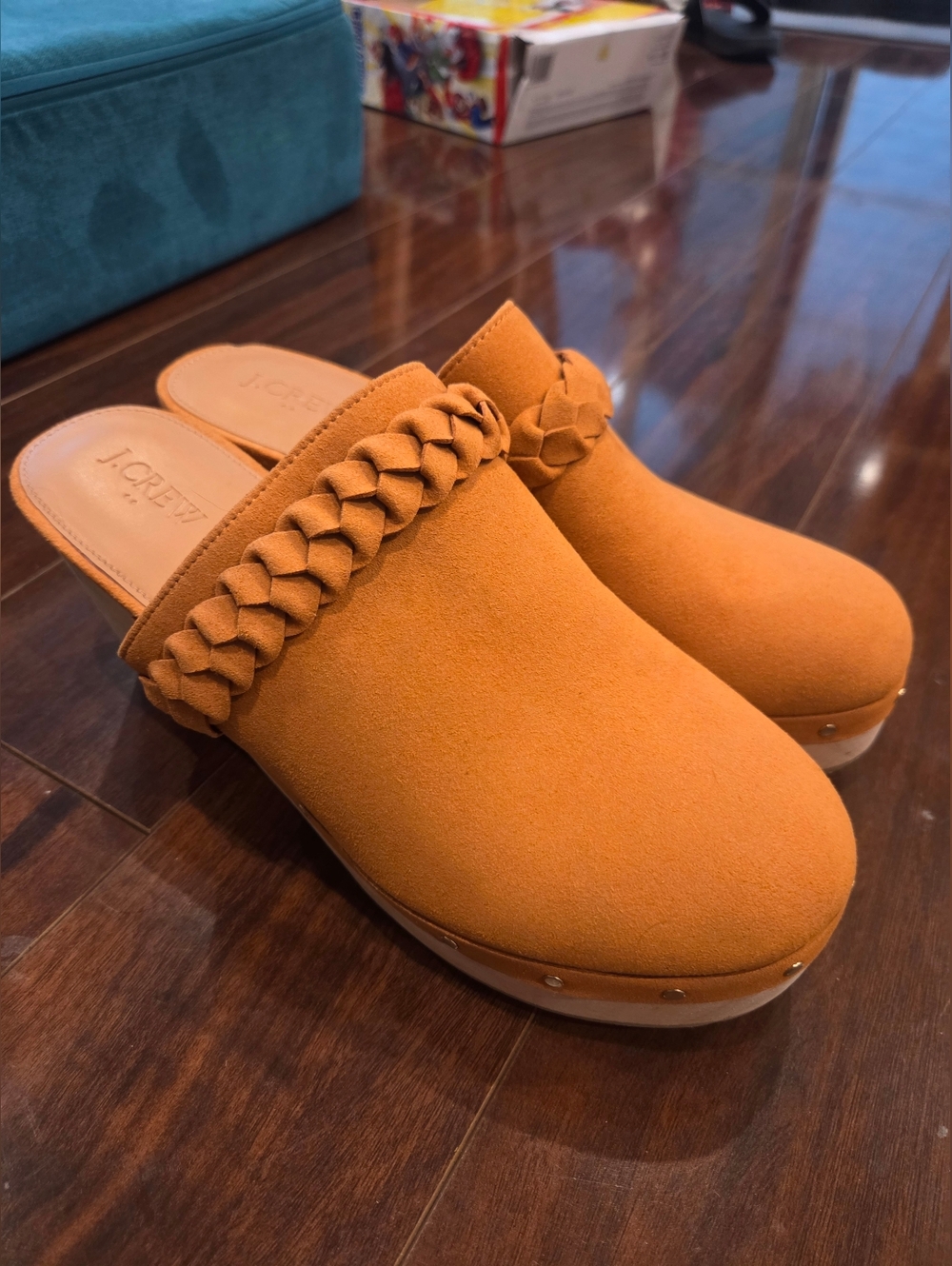 J. Crew Braided Suede Clog Mule Size 9